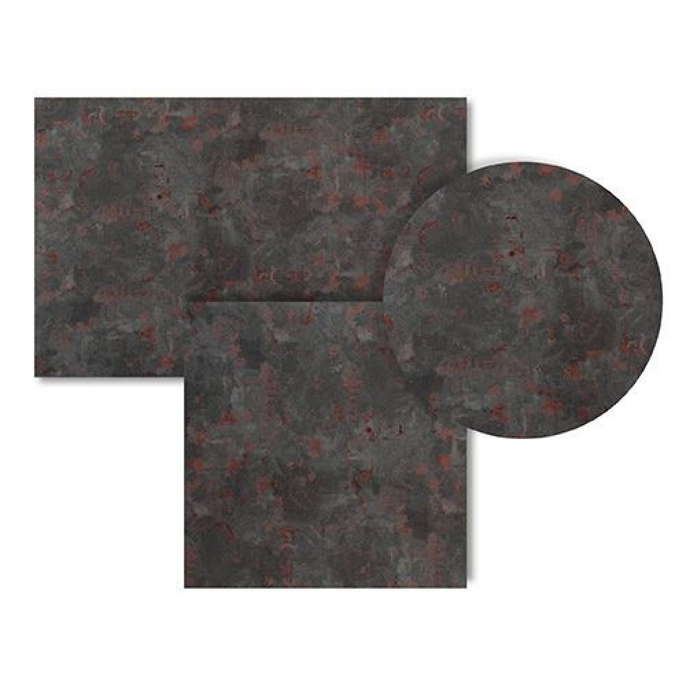 HPL table top "Enfiber Metallic Oxid" Ø70cm 12mm thick