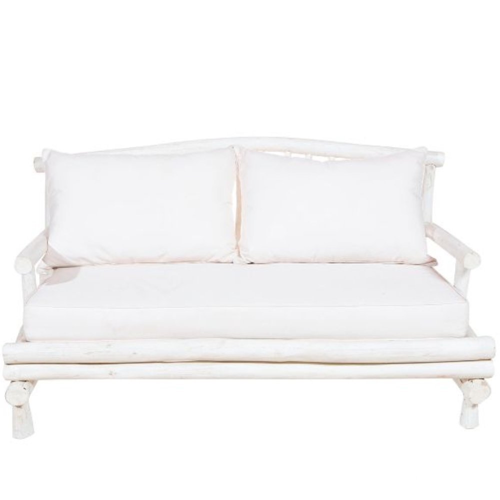 Exotisches Holzsofa aus Teakholz