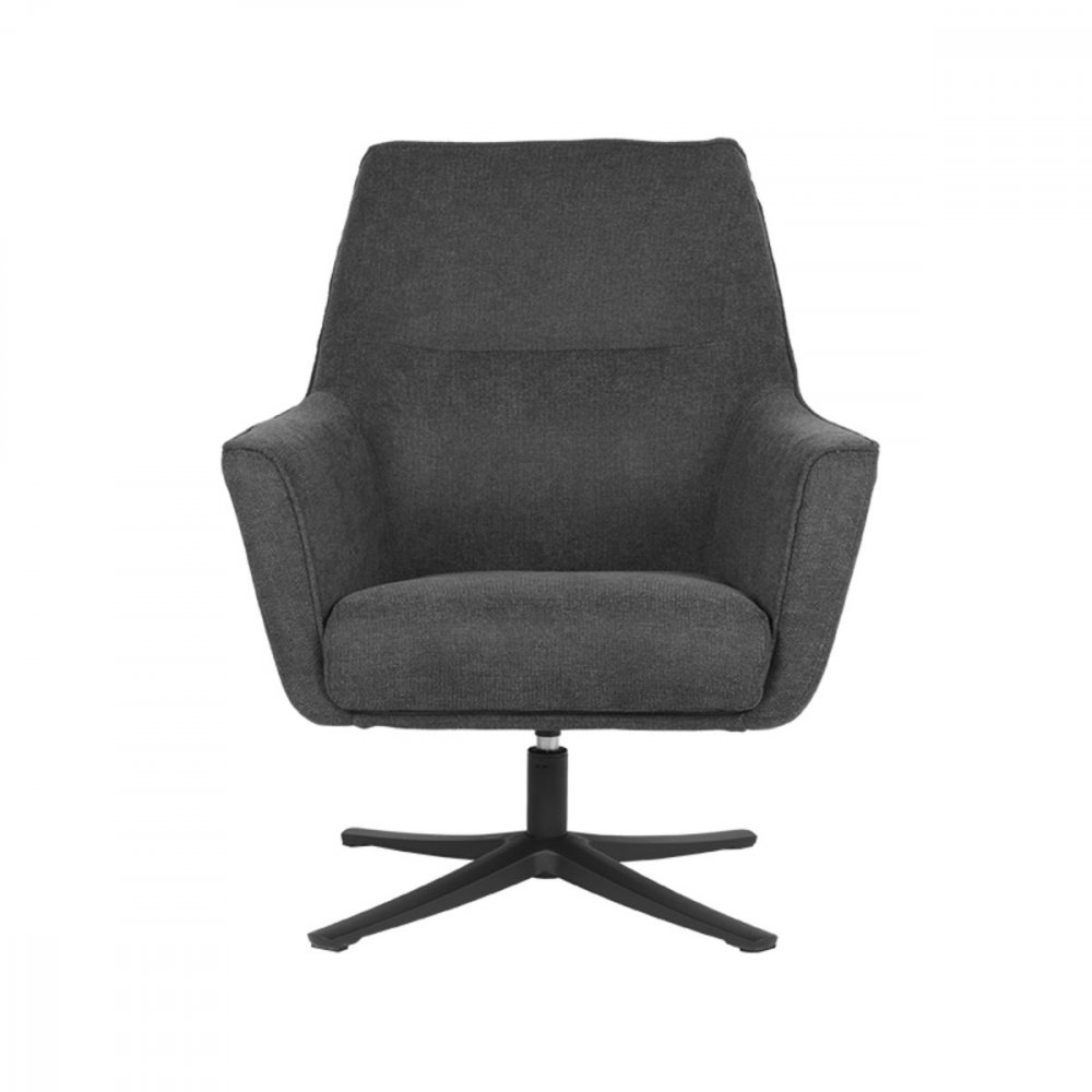 Sessel  "DOT" 76x75x90 cm Anthrazit-Webart | Schwarzes Metall