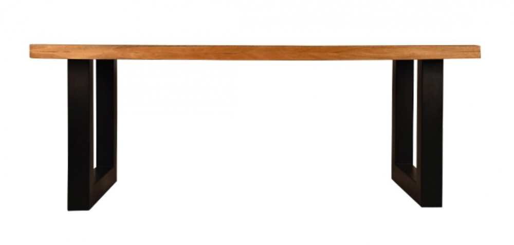 Esstisch aus stabilem mangoholz und metallgestell