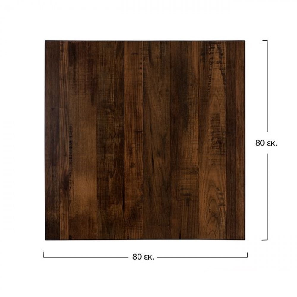 Melamin 32 mm Tischplatten günstig kaufen | Tischplatte in "Nussbaum" 80x80 cm