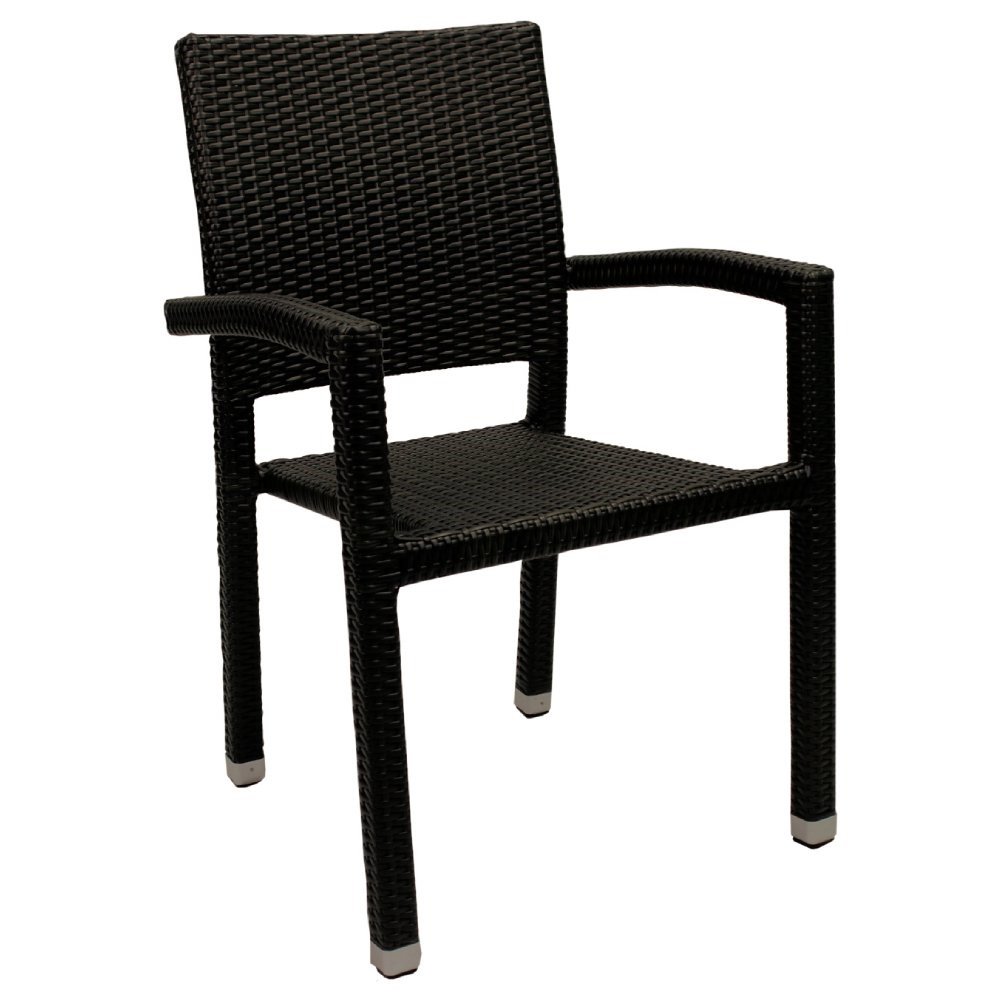 PORTO stacking armchair available in black