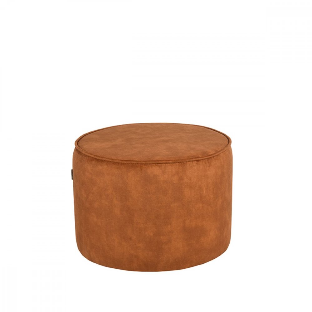 Hocker Tibo 55x55x40 cm dunkel orangeVelours