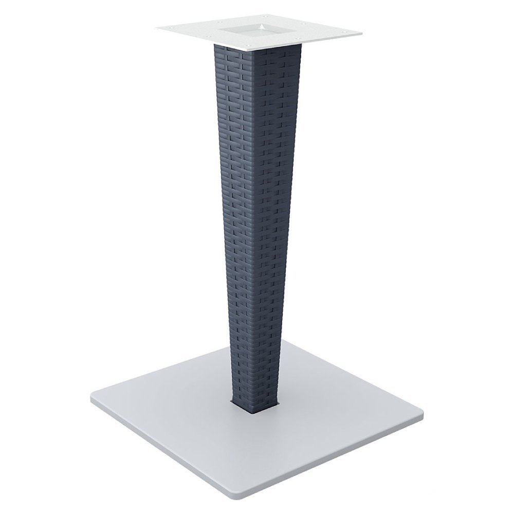 Riva table leg rattan in gray 45x45x71 cm