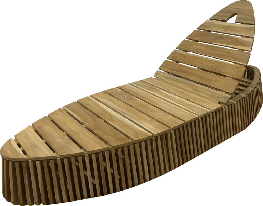 Liege mit Kissen aus natürlichem Rattan 200X65X30H