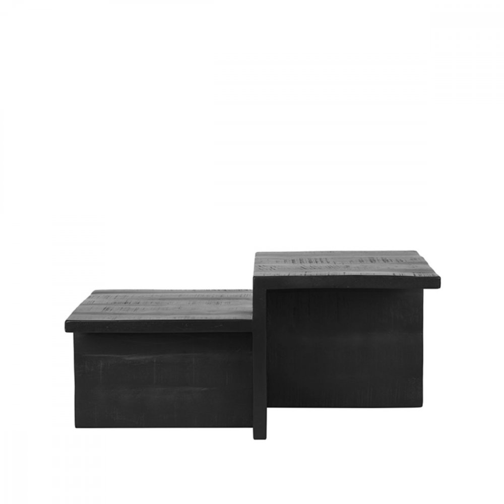 Coffee table "Skip" 90x50x42 cm from black mango wood