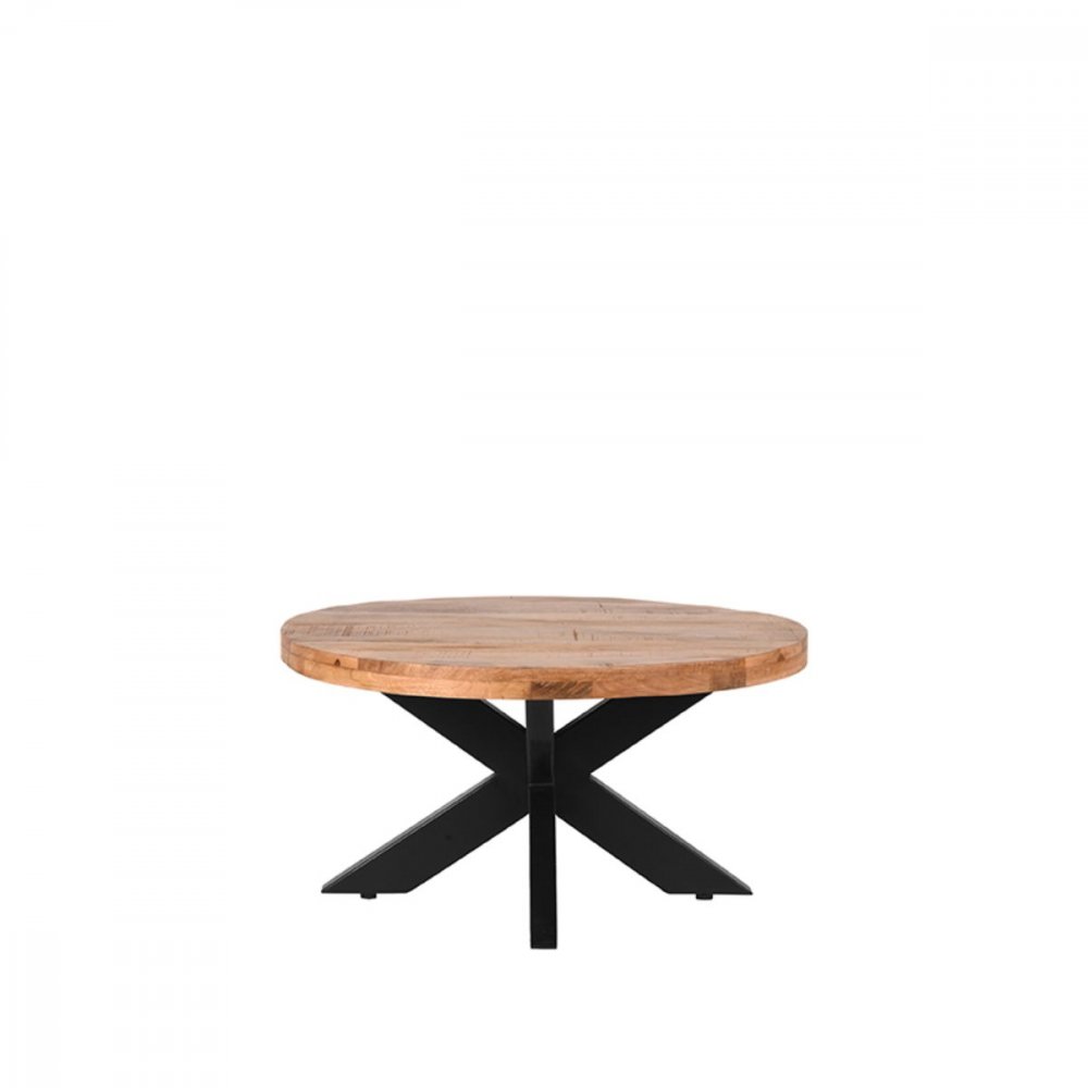 Solid mango dinning wood table ZIGGY 80x80x43 cm | Tree trunk furniture