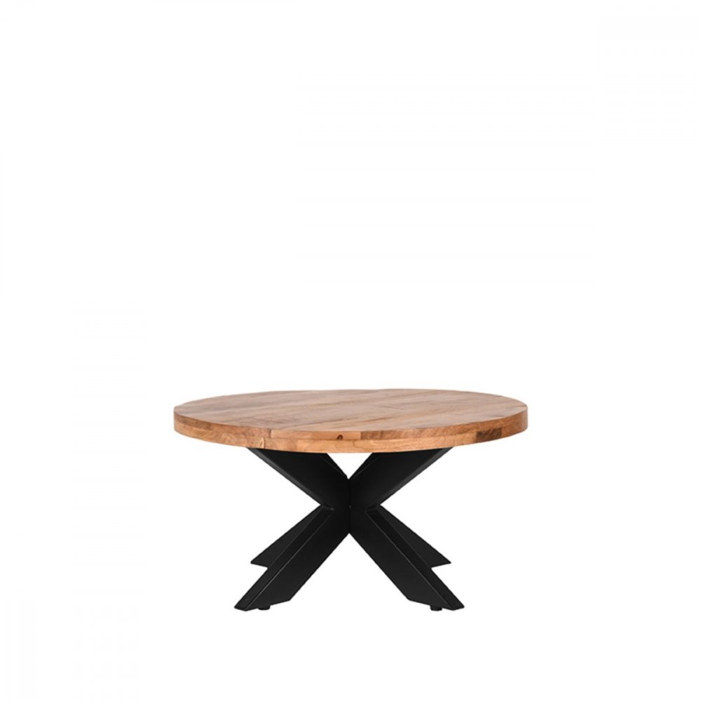Solid mango dinning wood table ZIGGY 80x80x43 cm | Tree trunk furniture