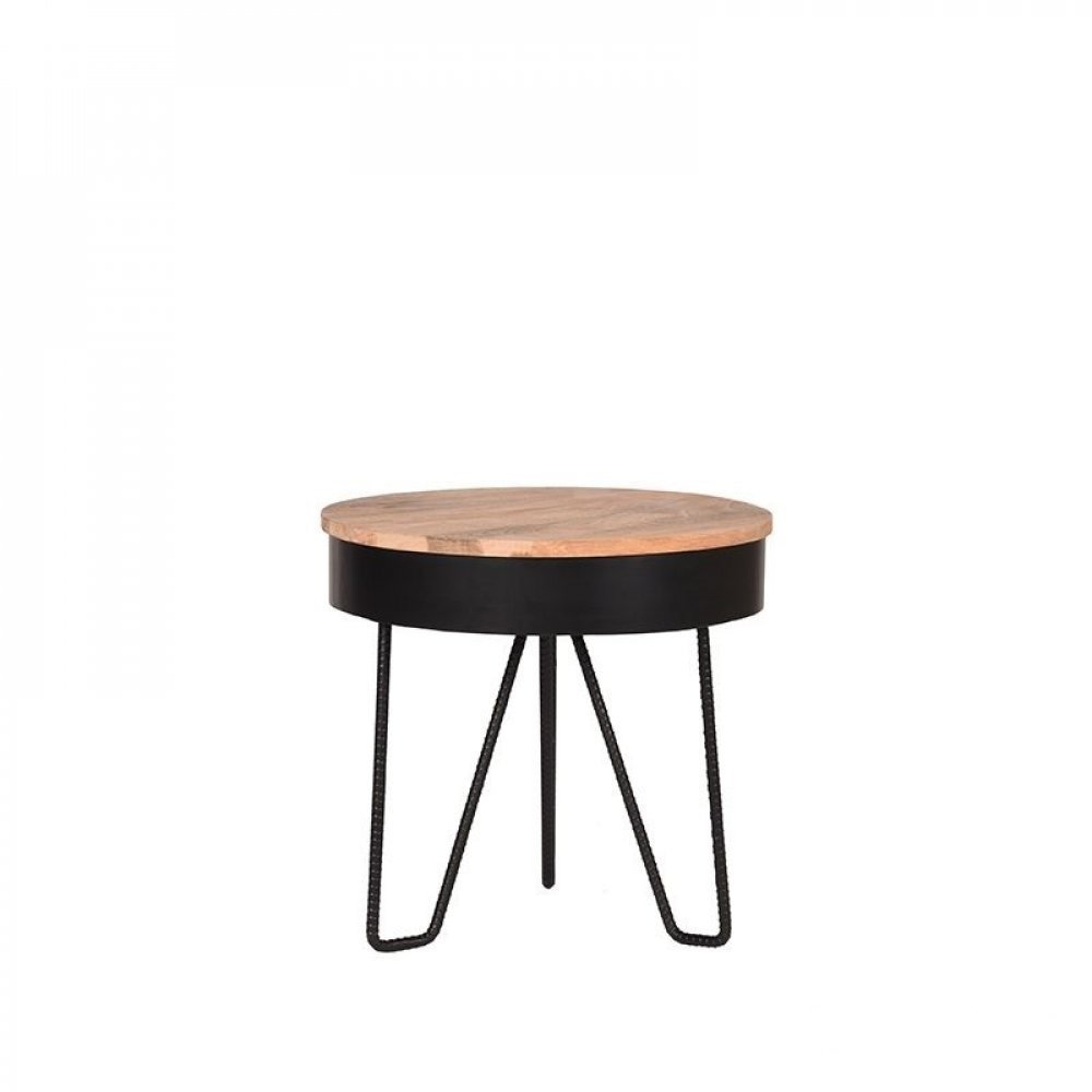 Beistelltisch SARAN aus natur Mangoholz 44x44x43 cm | Baumstamm Möbel