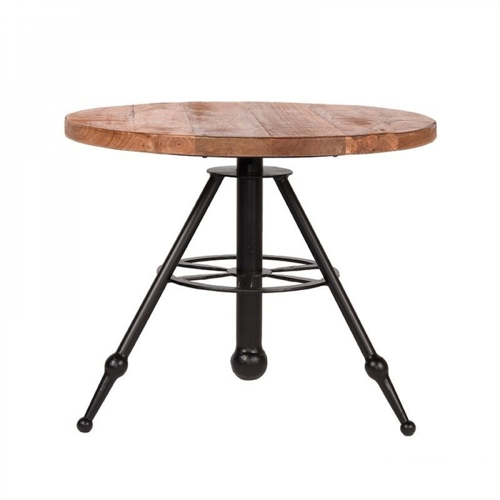 Couchtisch SOLID aus massivem Mangoholz 60x60x48 cm | Baumstamm Möbel