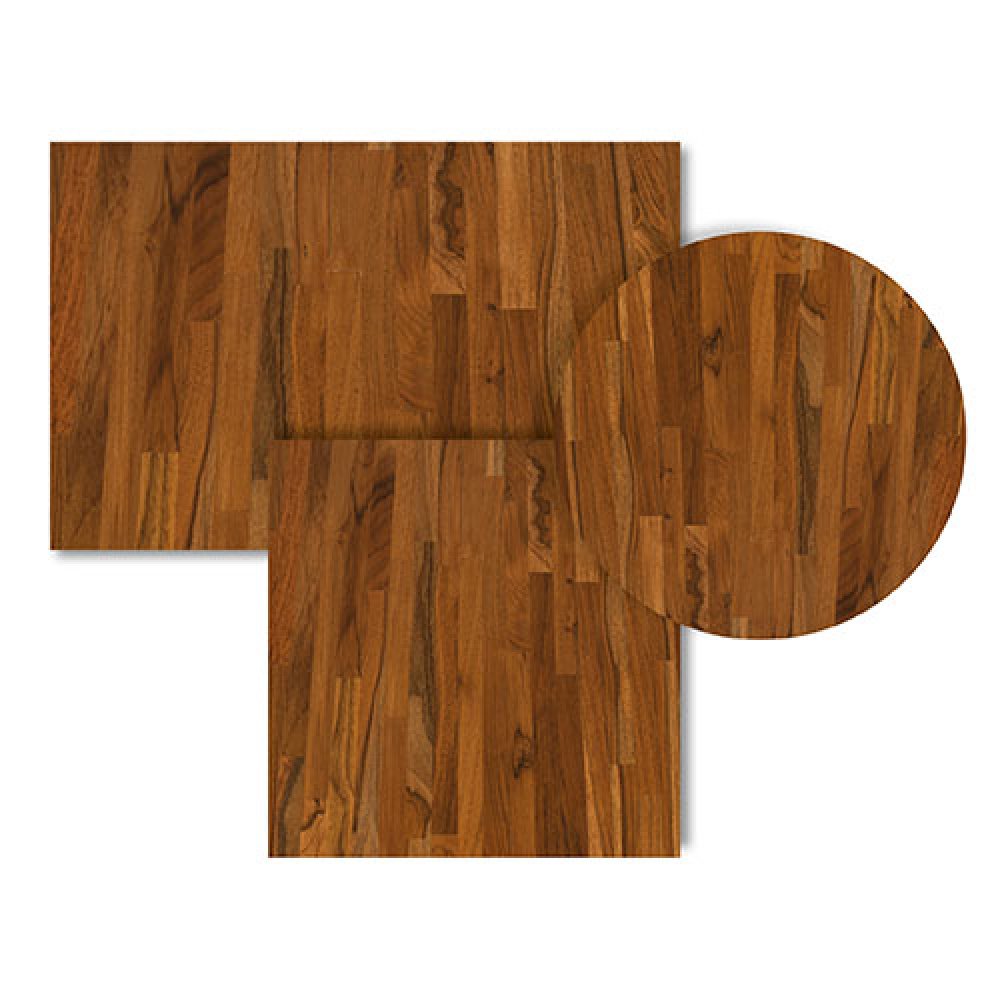 Tischplatte "Golden Teak" aus massivem Teakholz ø100 cm 25mm Stärke