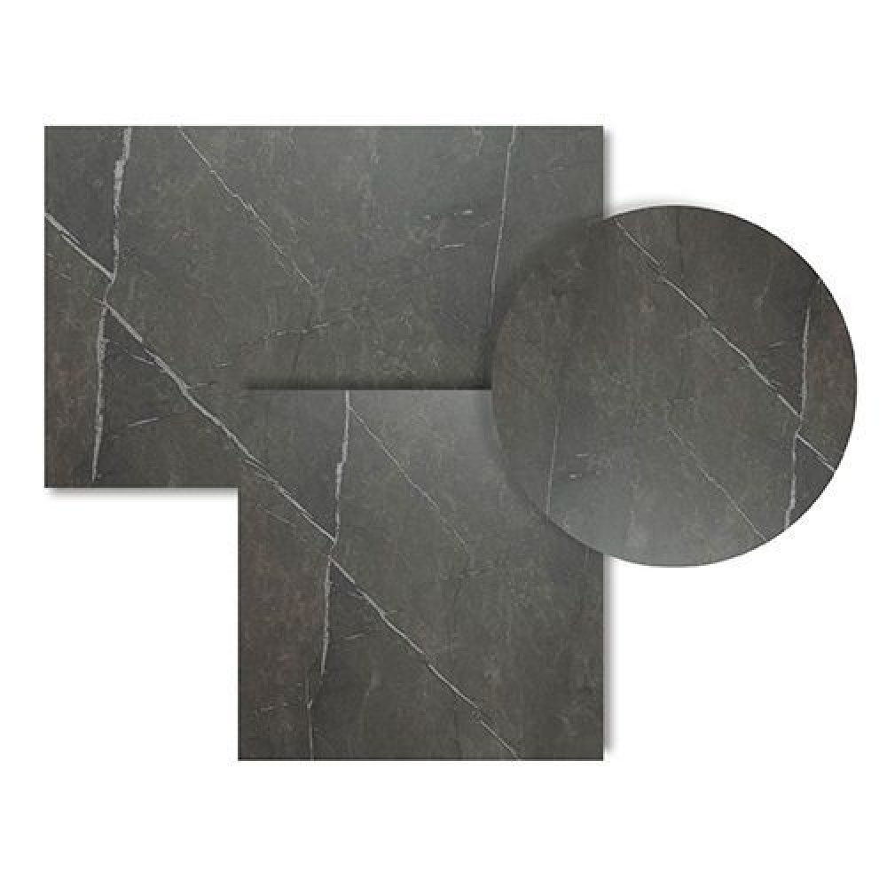 HPL Tischplatte "Enfiber Nereta Grey" Ø100cm 12mm Dicke