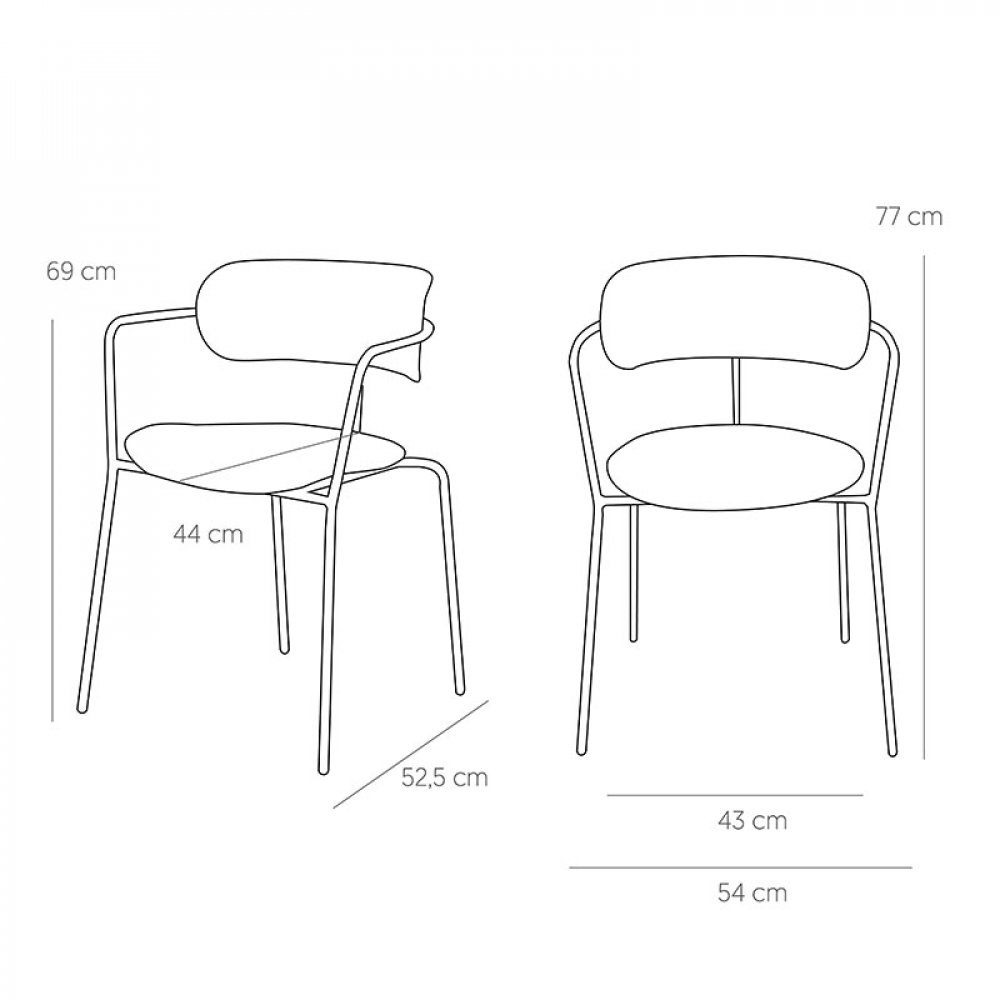 "Olivia Dew" armchair made of blue velvet and legs made of black steel frame