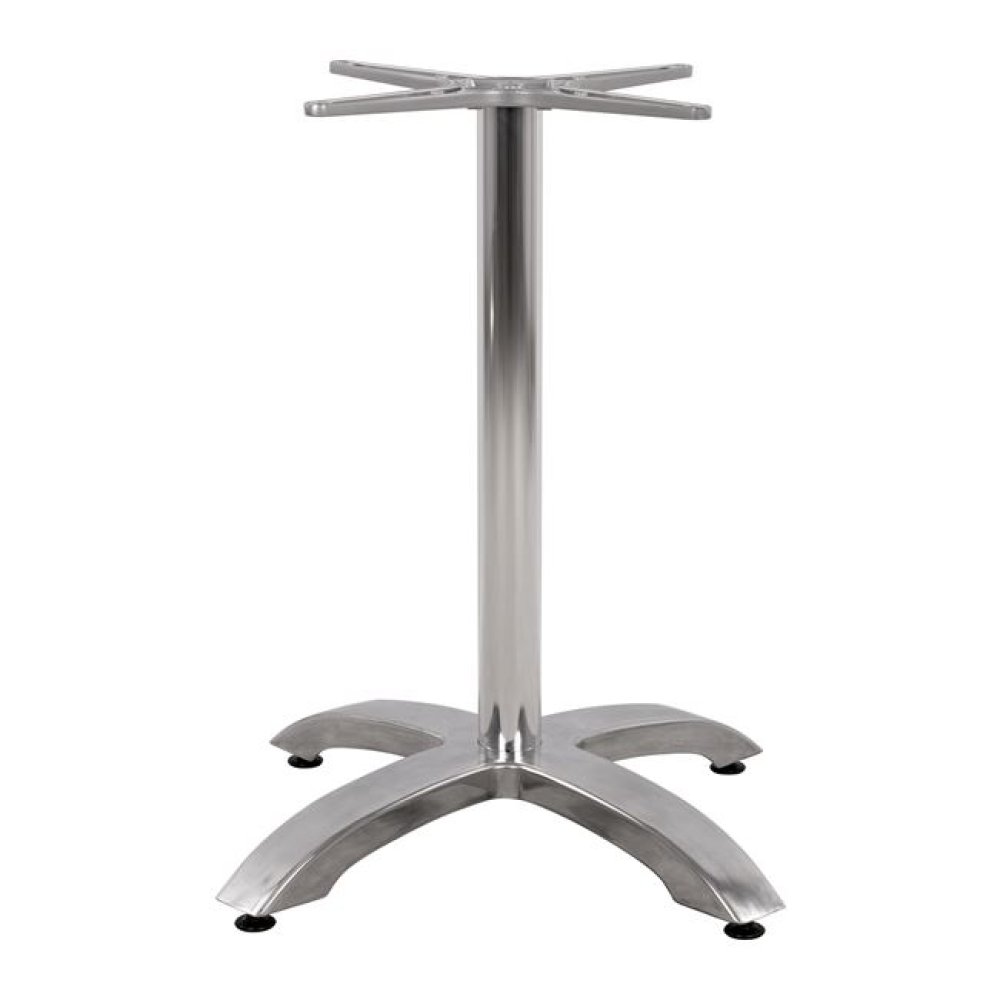 Tischuntergestell aus verchromtem Aluminium