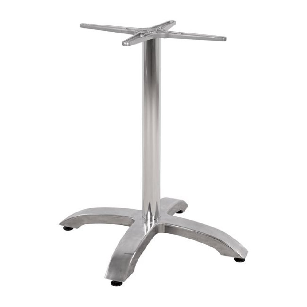 Tischuntergestell aus verchromtem Aluminium