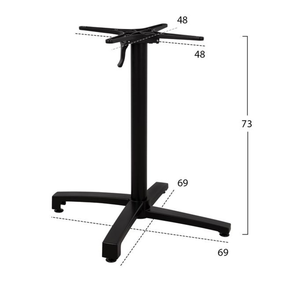 Table base with folding bottom | Height 73 cm