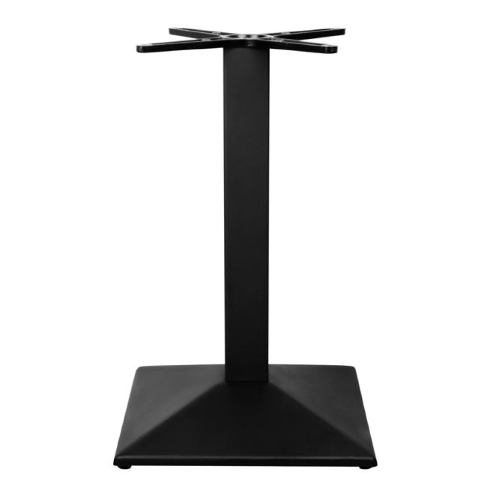 schwarzes Tischuntergestell mit Pyramidensockel 45 x 45 xH74 cm