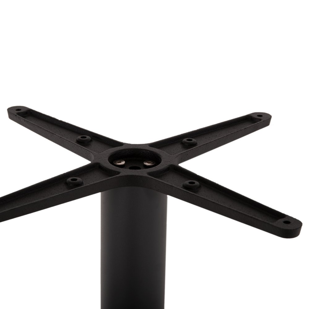 UNTERGESTELL FÜR STEHTISCH MITTELHÖHE - MATTGRAUES METALL - HÖHENVERSTELLER - KREUZ 46Χ46cm 45Χ45Χ94 cm