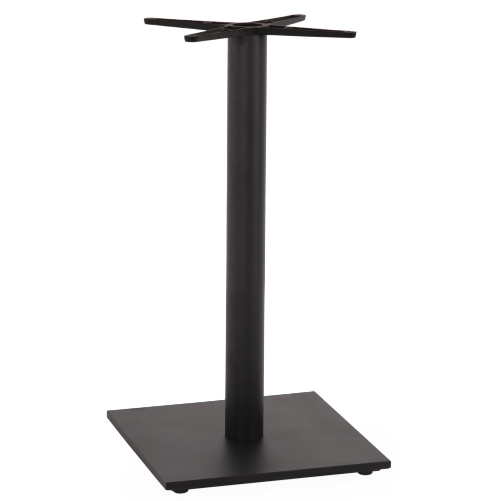 UNTERGESTELL FÜR STEHTISCH MITTELHÖHE - MATTGRAUES METALL - HÖHENVERSTELLER - KREUZ 46Χ46cm 45Χ45Χ94 cm