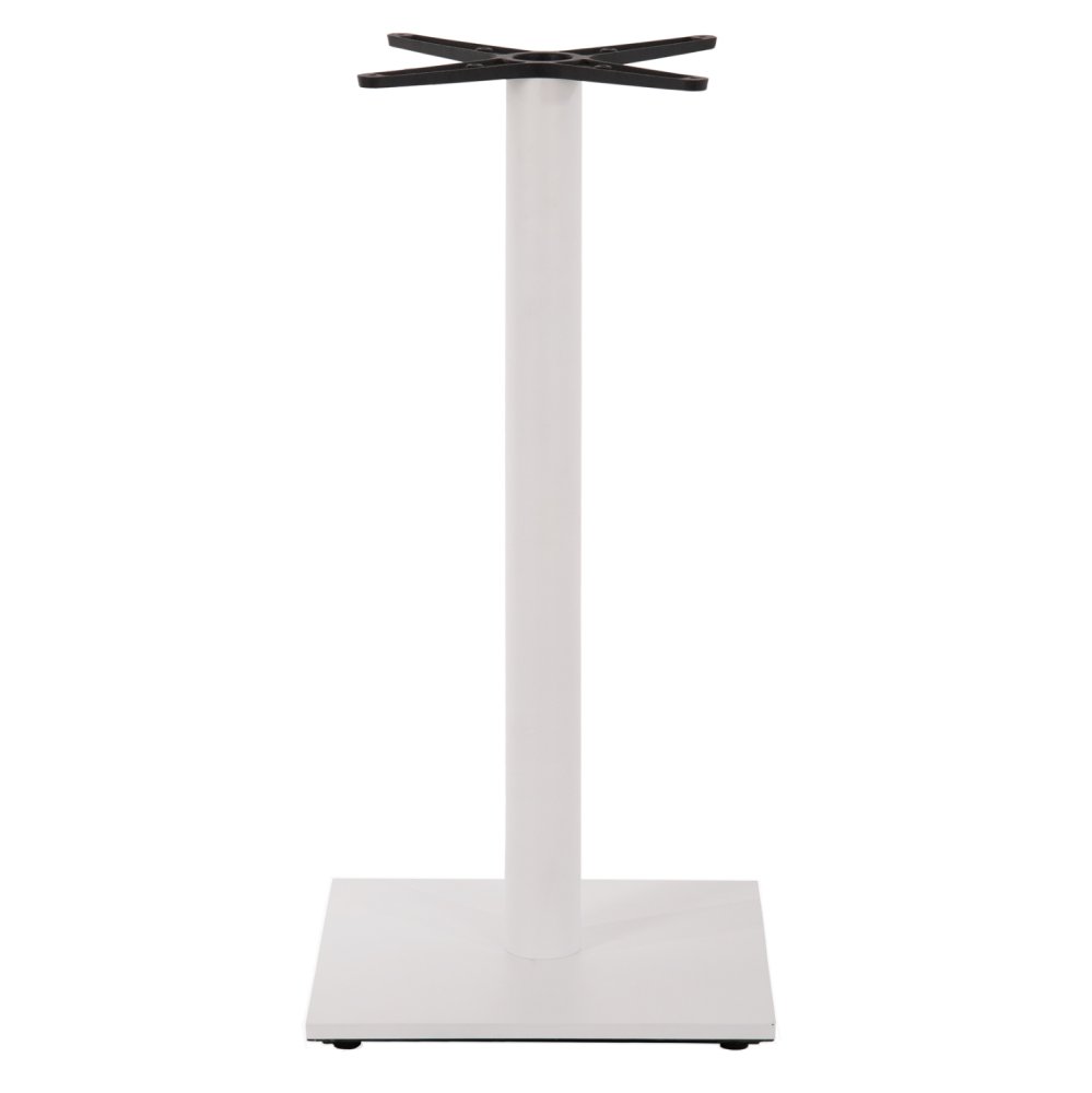 UNTERGESTELL FÜR STEHTISCH MITTELHÖHE - WEIß MATTEM METALL - HÖHENVERSTELLER - KREUZ 46Χ46cm 45Χ45Χ94 cm