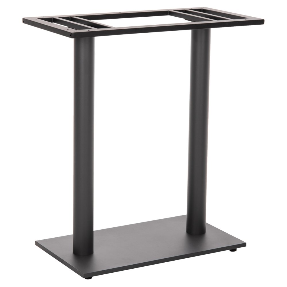 STEHTISCHGESTELL MITTELHÖHE MATTGRAUEM METALL 2-SÄULEN 40Χ80Χ90 cm