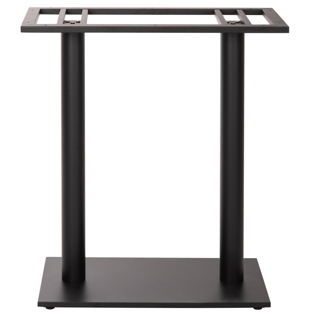 STEHTISCHGESTELL MITTELHÖHE MATTSCHWARZES METALL 2-SÄULEN 40Χ80Χ90 cm