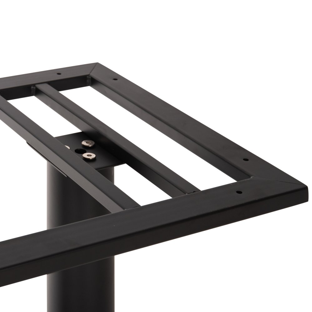 STEHTISCHGESTELL MITTELHÖHE MATTSCHWARZES METALL 2-SÄULEN 40Χ80Χ90 cm