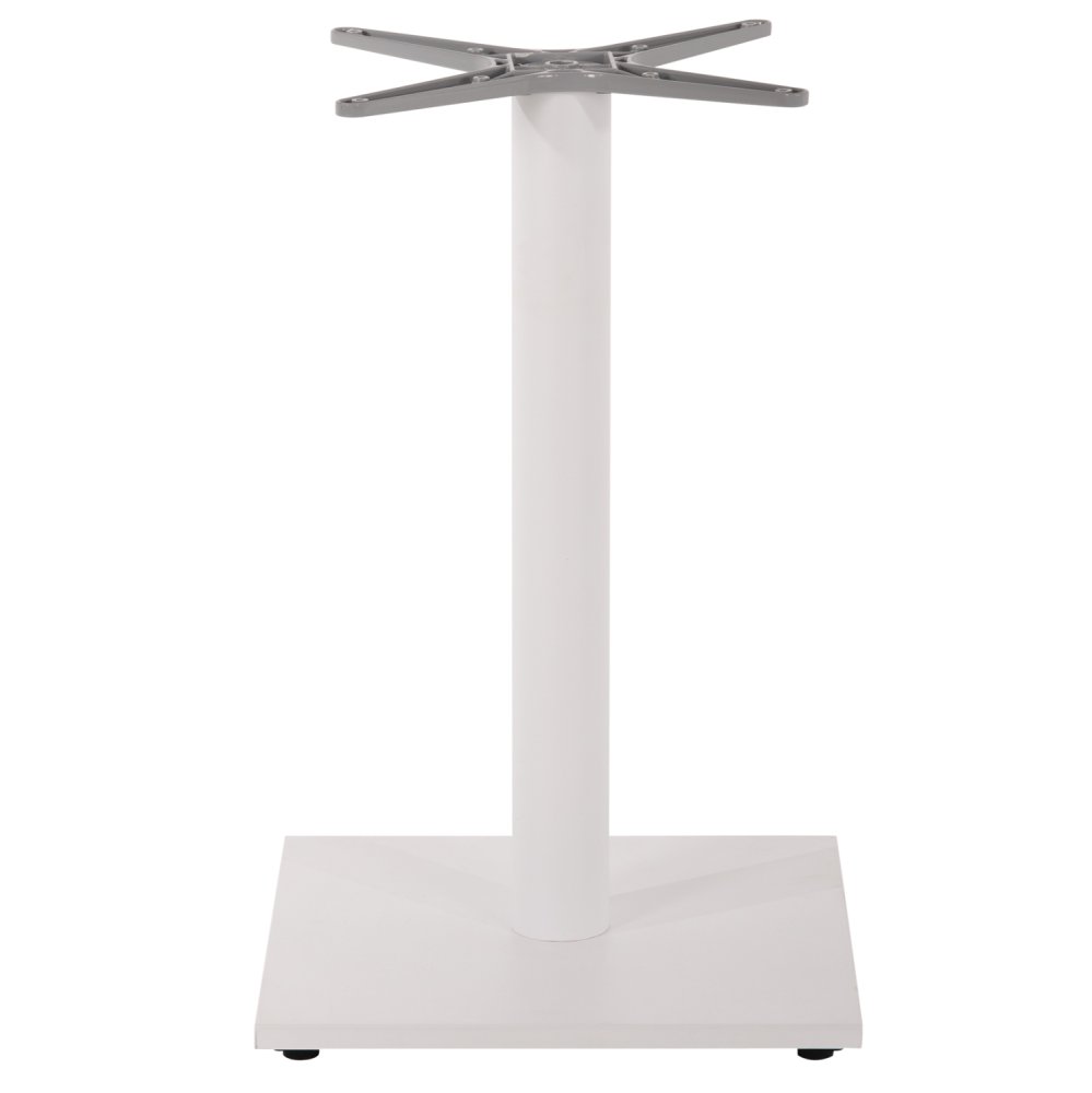 UNTERGESTELL FÜR TISCH ALUMINIUM MATTWEISS-48x48cm KREUZ- 45Χ45Χ73 cm - Kopie