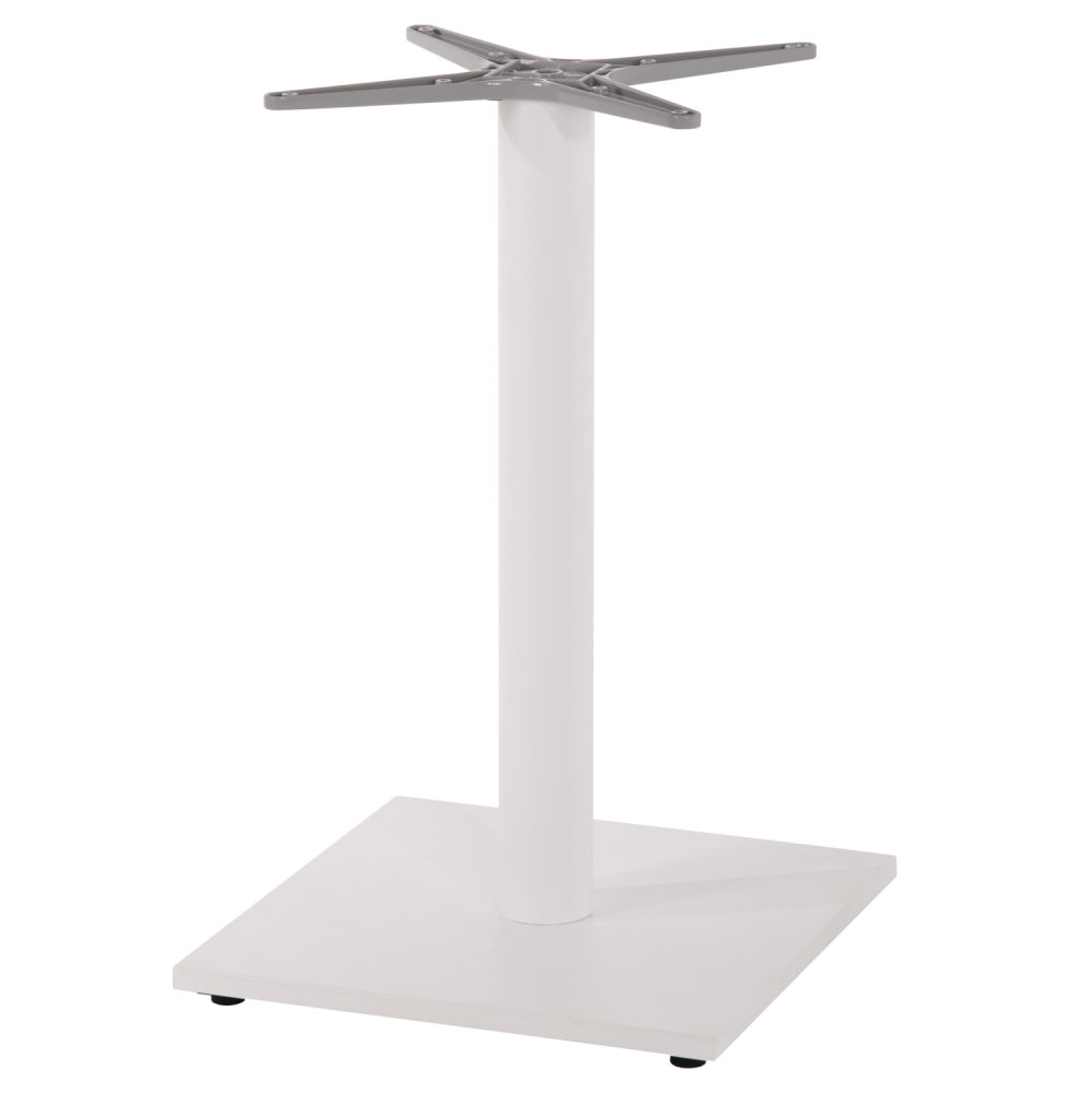 UNTERGESTELL FÜR TISCH ALUMINIUM MATTWEISS-48x48cm KREUZ- 45Χ45Χ73 cm - Kopie