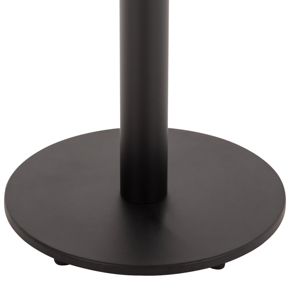 ALUMINIUM-TISCHGESTELL RUND SCHWARZ MATTE KREUZ 48X48cm Φ45X73cm