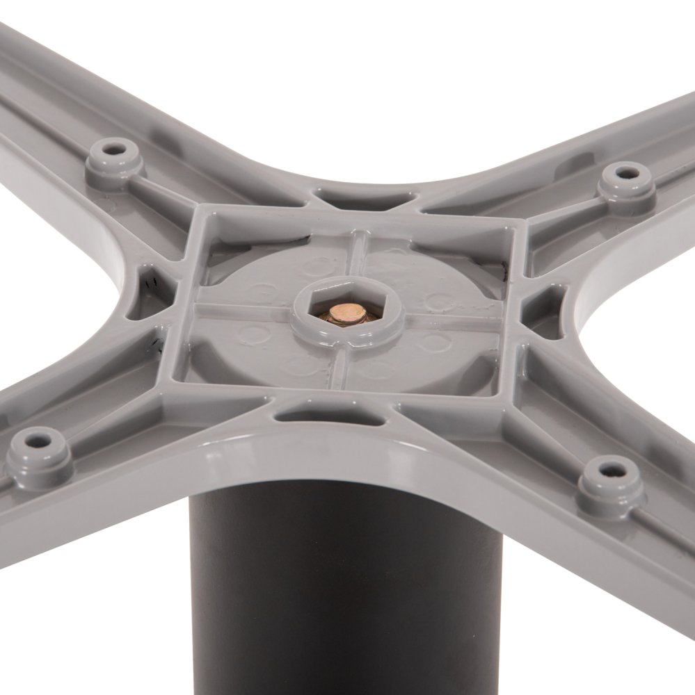 ALUMINIUM-TISCHGESTELL RUND SCHWARZ MATTE KREUZ 48X48cm Φ45X73cm