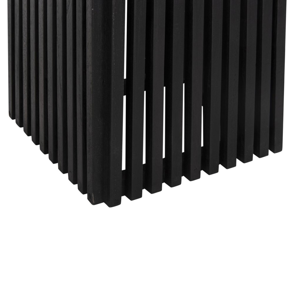 BARTISCHBEINE-UNTERGESTELL QUADRATISCH MINDIHOLZ IN SCHWARZ 40x40x90Hcm