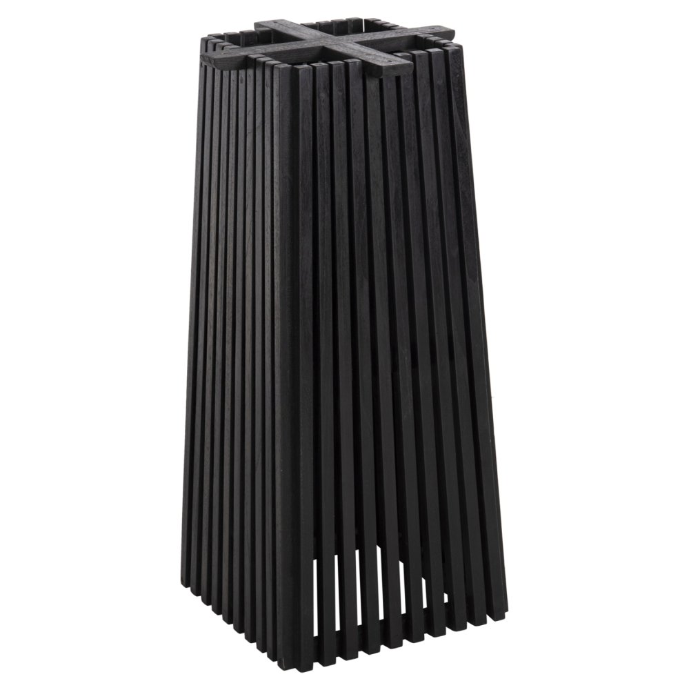BARTISCHBEINE-UNTERGESTELL QUADRATISCH MINDIHOLZ IN SCHWARZ 40x40x90Hcm