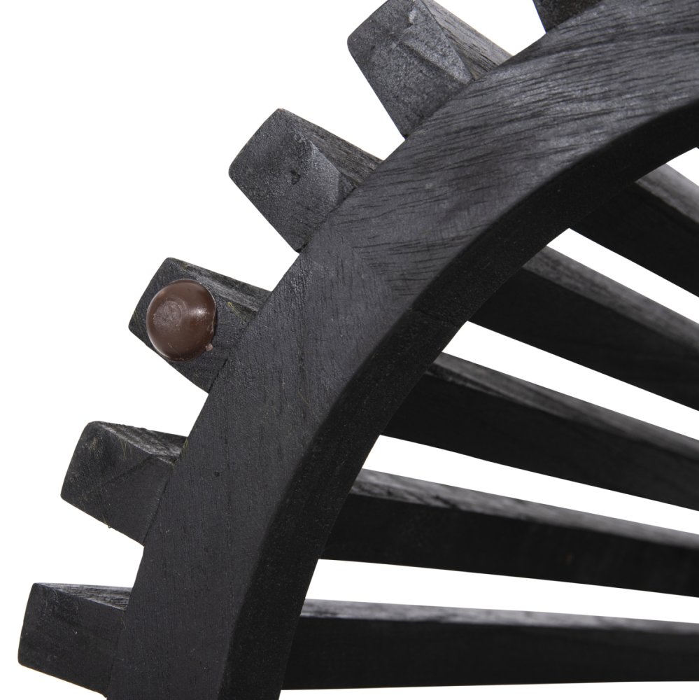 RUNDER TISCHGESTELL MINDI-HOLZ IN SCHWARZER FARBE Φ60x74Ycm