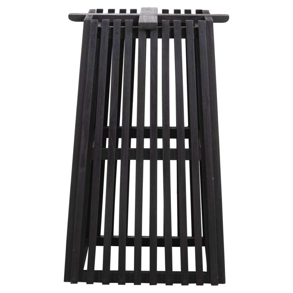 TISCHBEINE-UNTERGESTELL QUADRATISCH MINDIHOLZ IN SCHWARZ 60x60x73Hcm