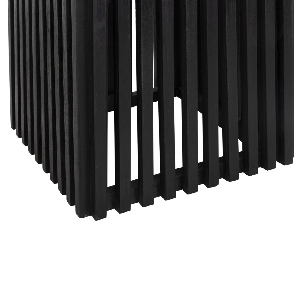 TISCHBEINE-UNTERGESTELL QUADRATISCH MINDIHOLZ IN SCHWARZ 60x60x73Hcm