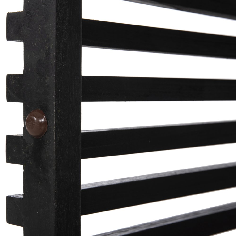 TISCHBEINE-UNTERGESTELL QUADRATISCH MINDIHOLZ IN SCHWARZ 60x60x73Hcm