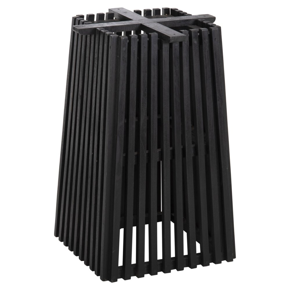 TISCHBEINE-UNTERGESTELL QUADRATISCH MINDIHOLZ IN SCHWARZ 60x60x73Hcm