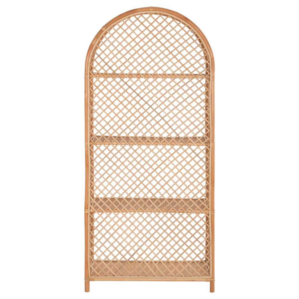BÜCHERREGAL AUS NATÜRLICHEM RATTAN IN NATÜRLICHER FARBE 80x40x182Hcm