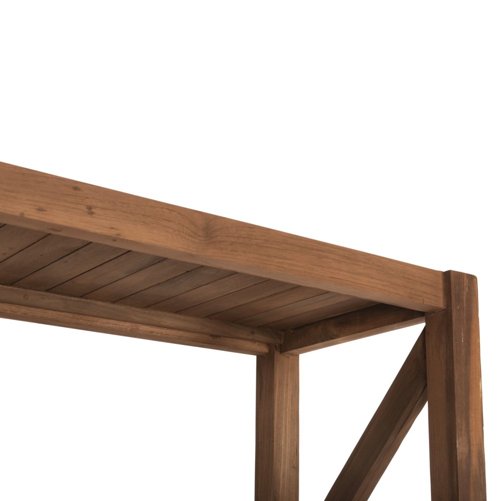 BÜCHERREGAL RECYCELTES TEAK IN NATURAL 150x45x200Hcm
