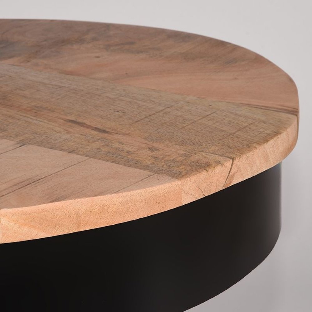 Beistelltisch SARIA aus natur Mangoholz 44x44x53 cm | Baumstamm Möbel