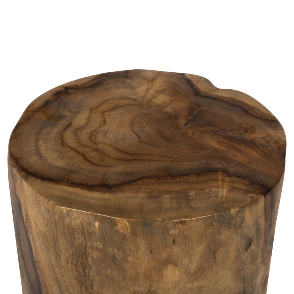 3-BEIN-HOCKER MASSIVES TEAK NATURFARBE Φ30x40Hcm