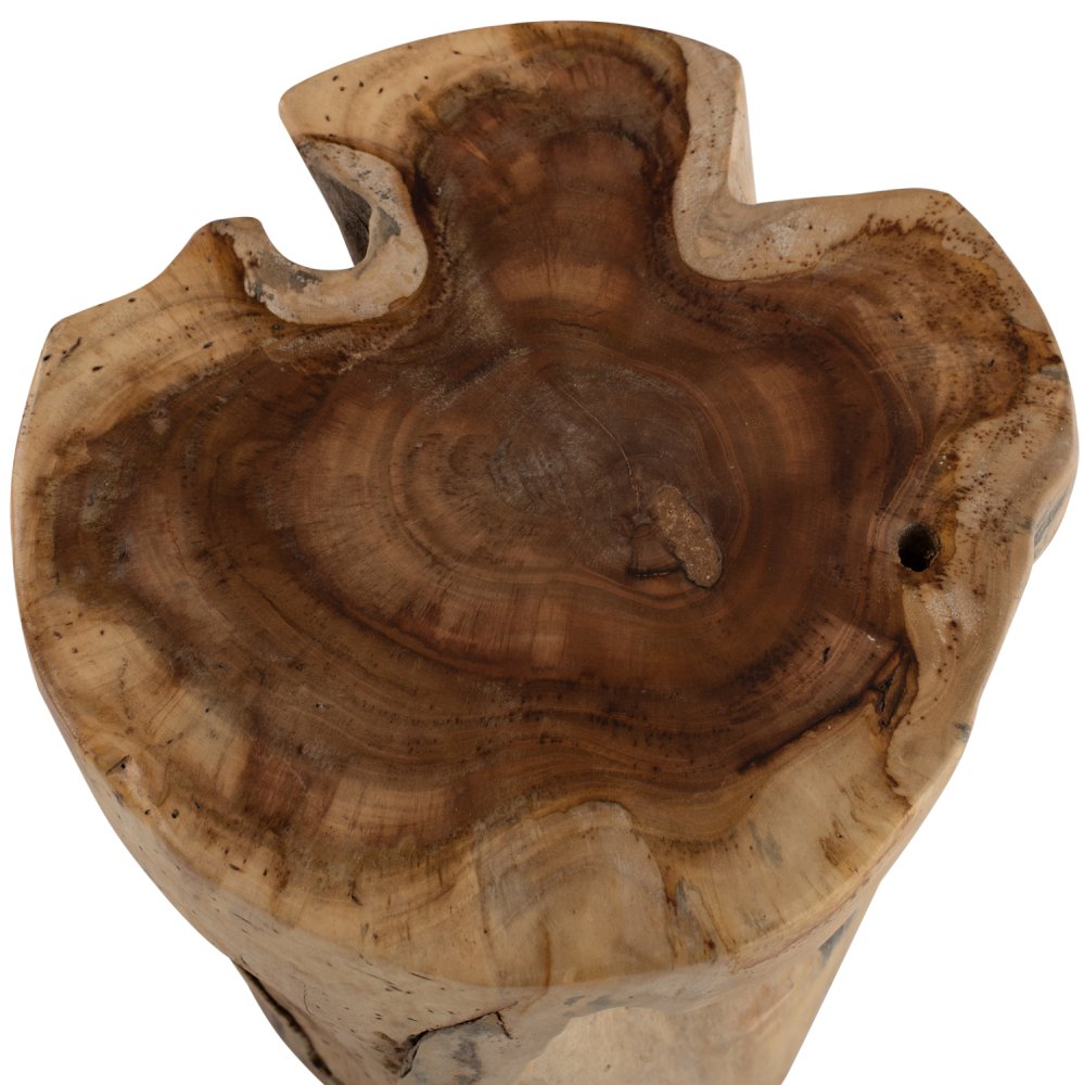 STUMP BEISTELLTISCH STAMM AUS MASSIVEM TEAK NATURAL Φ30-35X45
