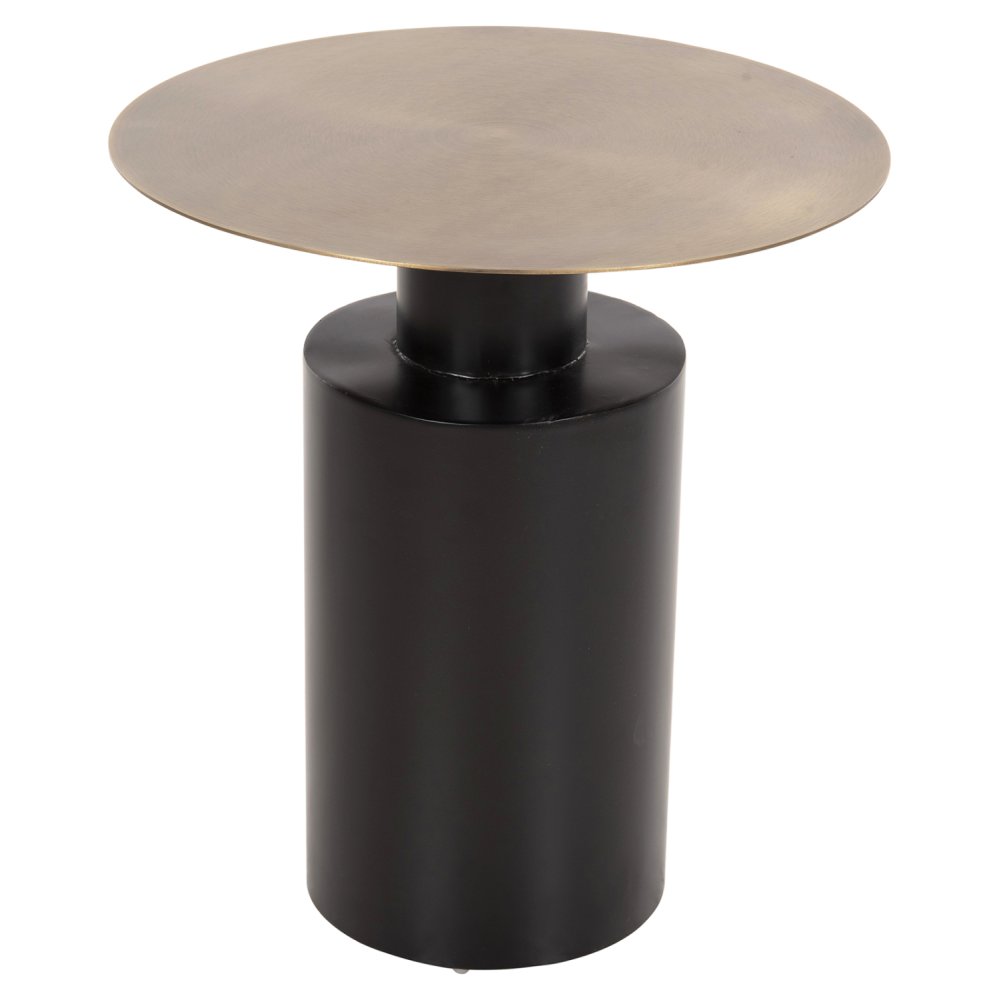 CUTTY BEISTELLTISCH METALLIC SCHWARZ-DUNKELKUPFER Φ51X55,5cm