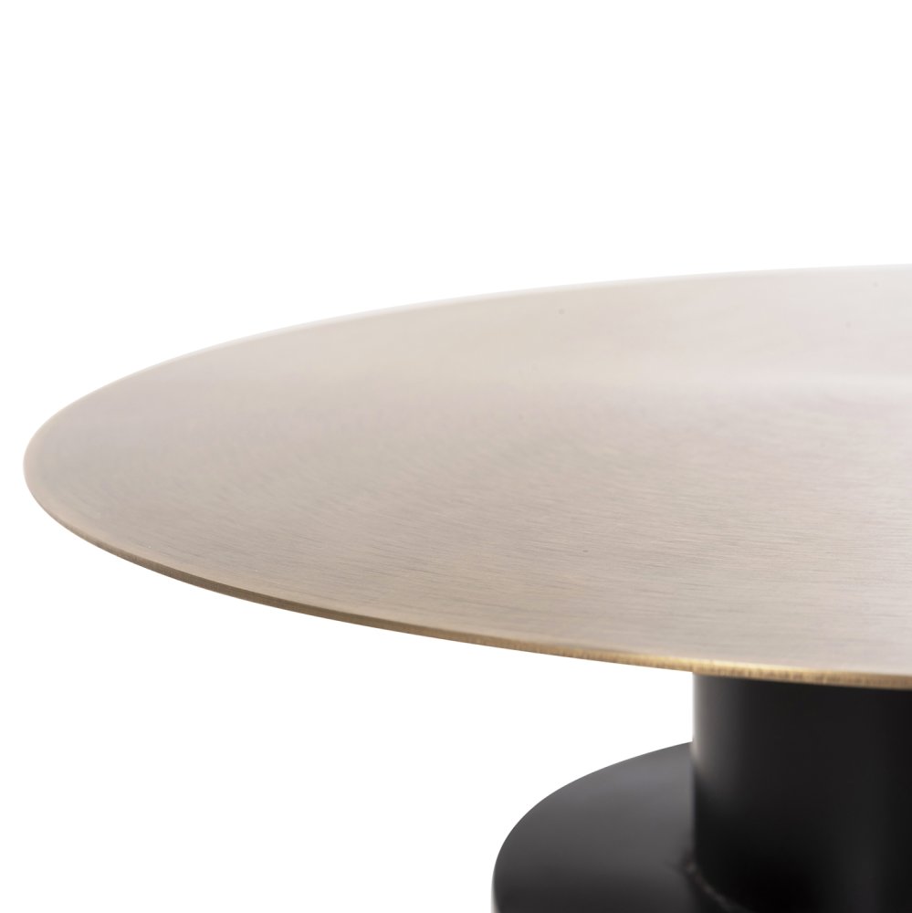 CUTTY BEISTELLTISCH METALLIC SCHWARZ-DUNKELKUPFER Φ51X55,5cm