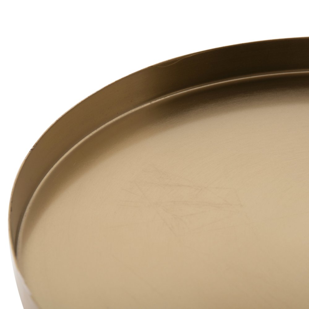 HAILEY BEISTELLTISCH LILA GLAS-GOLDMETALL Φ39,5x45Hcm