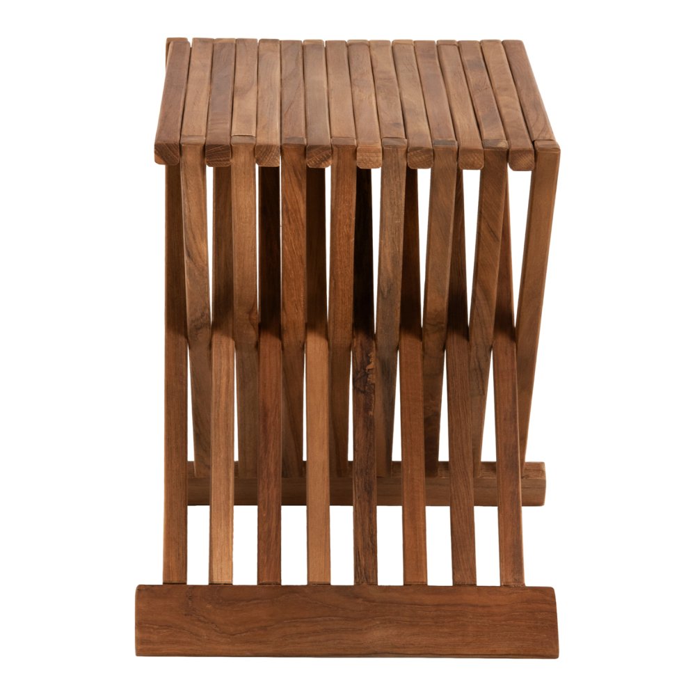 SIDE TABLE FOLDABLE MADE OF TEAK WOOD IN NATURAL COLOR 40x33x45cm