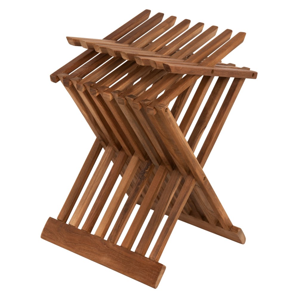 SIDE TABLE FOLDABLE MADE OF TEAK WOOD IN NATURAL COLOR 40x33x45cm