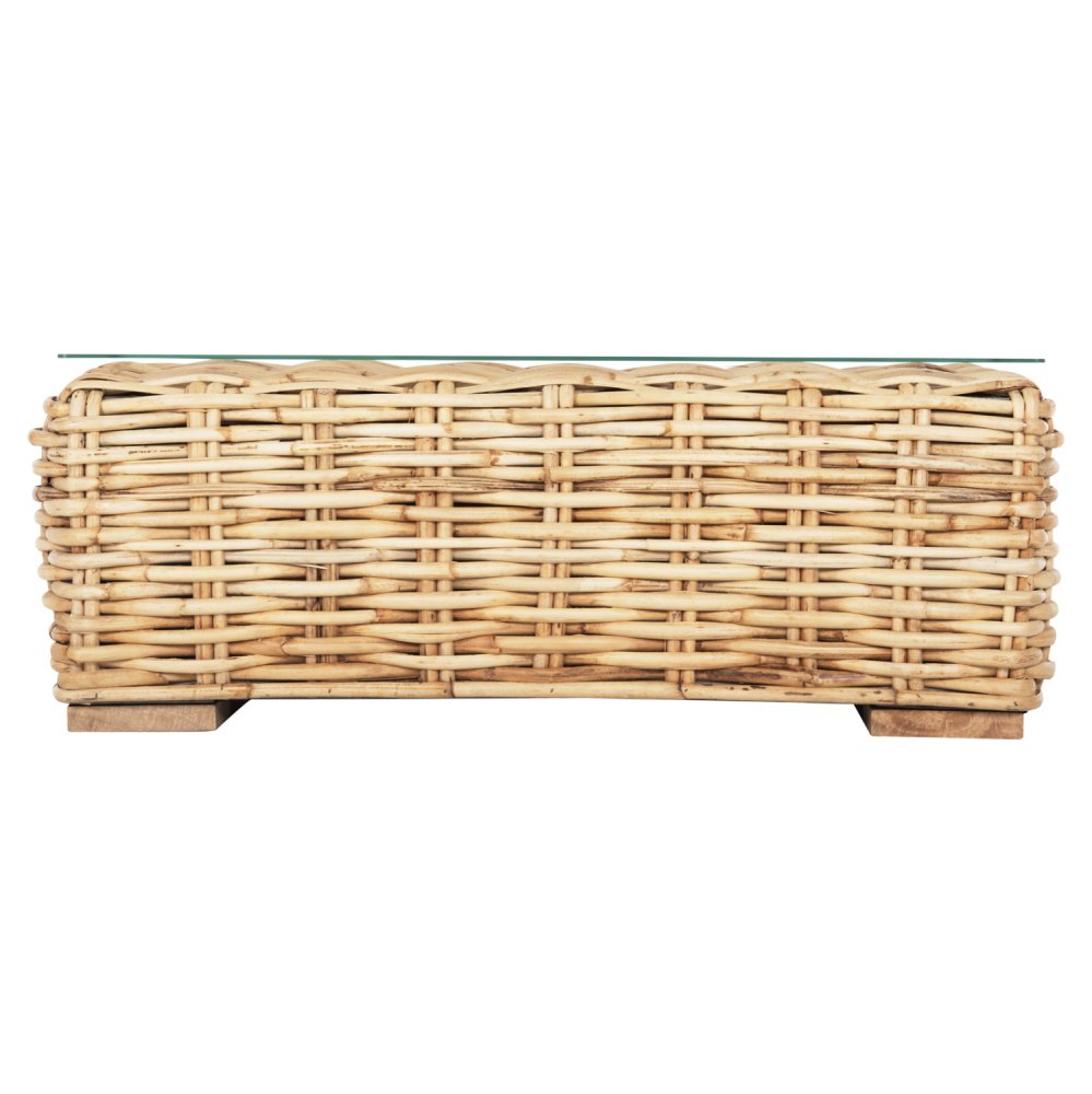 OUTDOOR-COUCHTISCH MANGOHOLZ-SICHERHEITSGLAS 110x60x40Hcm