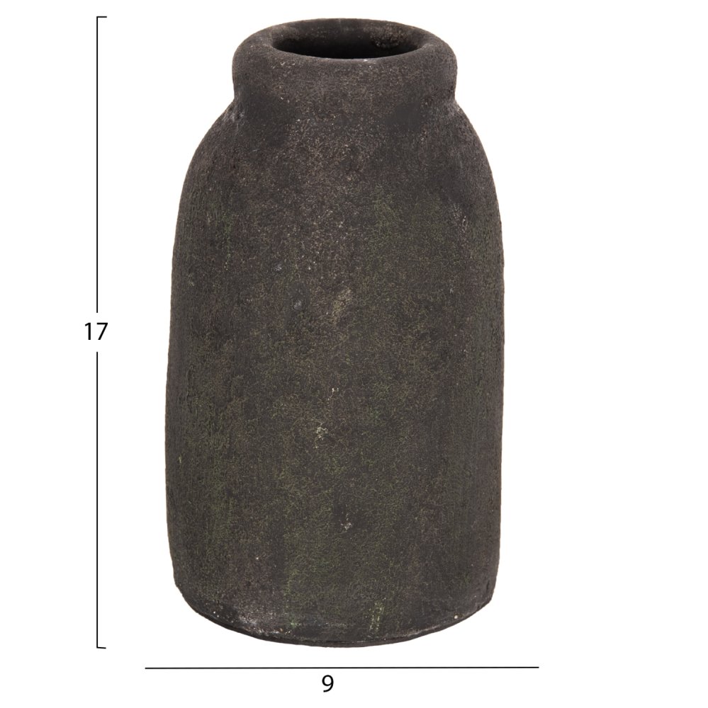 DECOR VASES 3PCS TERRACOTTA FOSSIL GREY